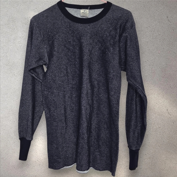 Indera Other - Vintage Indera men's blue waffle-knit thermal long-sleeve shirt